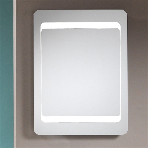 Kansas Mirror with LED Light Strip, Anti-Mist Pad & Sensor Switch - 600 x 800mm